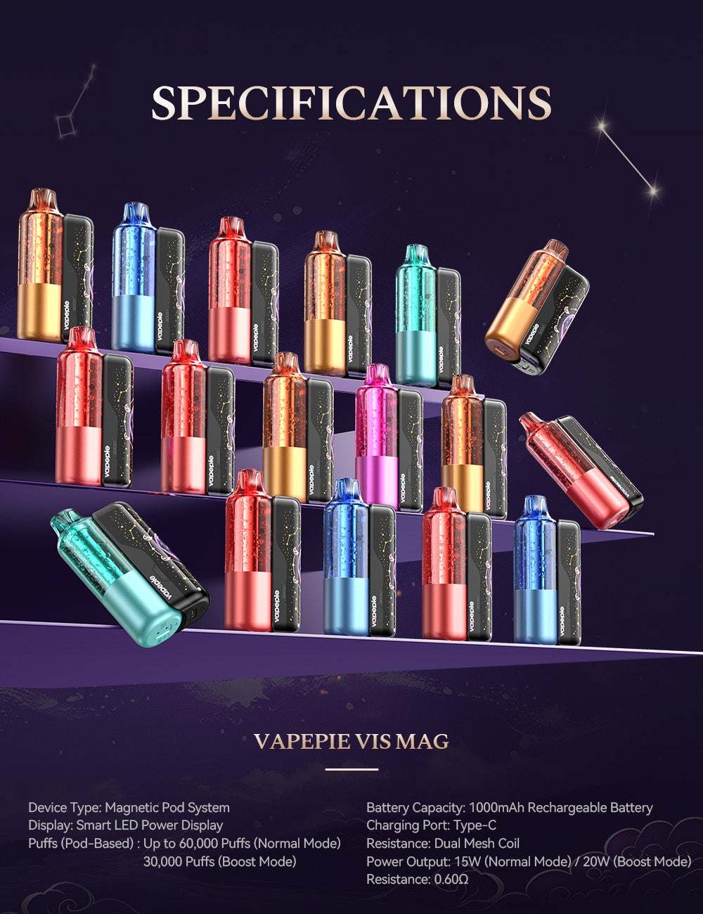 ✨🎁VIS MAG 60000puffs Buy 5 get 1